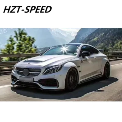 PD Style FRP Unpainted Front Rear Bumper Side Skirts Fenders Car Body Kit For Mercedes-Benz W205 C200 C260 C300L 2015-2019 - Image 2