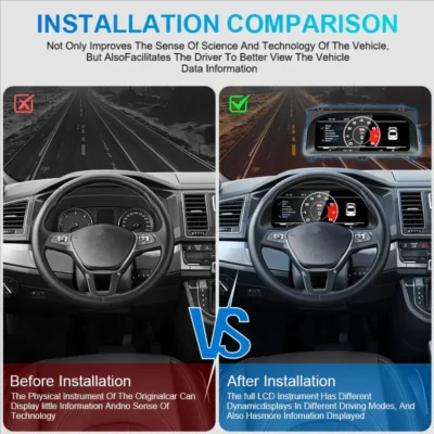 Navihua LCD Instrument Virtual Cockpit Interior Accessories Upgrade Linux System Dashboard For Volkswagen T6 2015-2020 - immagine 3