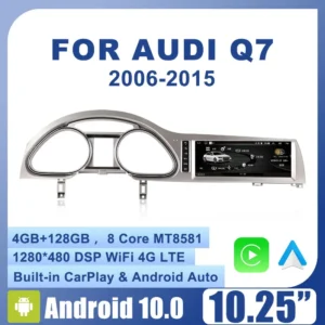 NaviHua for Audi Q7 2006-2015 Car Upgrade 10.25'' IPS Screen Android Multimedia Car Radio Carplay Head Unit GPS Navigation Audio