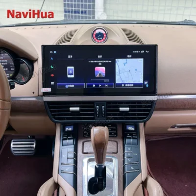 NaviHua 12.3 Old to new Radio+ Saddle Control Panel +LCD Clock Interior kit upgrade GPS Navigation for Porsche Cayenne 2010-2016 - immagine 5