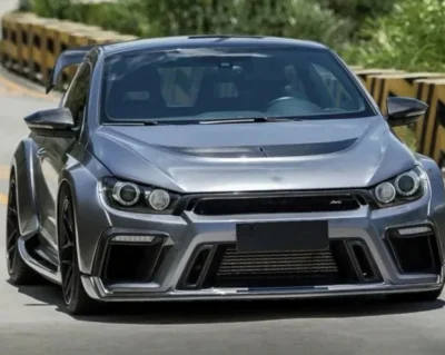Car Wide Body Kit For Volkswagen Scirocco Upgrade ASP Style Front Bumper Rear Bumper Side Skirts Rear Spoiler Hood Wide Body Kit - immagine 4