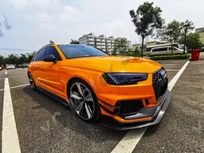 Car Accessories CF Carbon Fiber Avant RS01R Body Kit Fit For 2018-2020 RS4 B9 Body Kit Include Front Lip Canards Side Skirt Wing - immagine 2