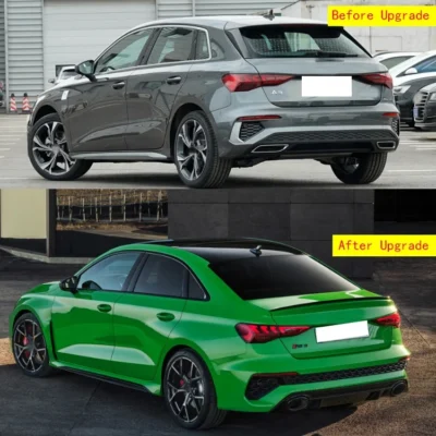 Car Accessories Rear Lip Front Lip Bumpers Grille A3 2020-2022 Upgraded RS3 Style Body Kit Body Kits for Audi - immagine 4
