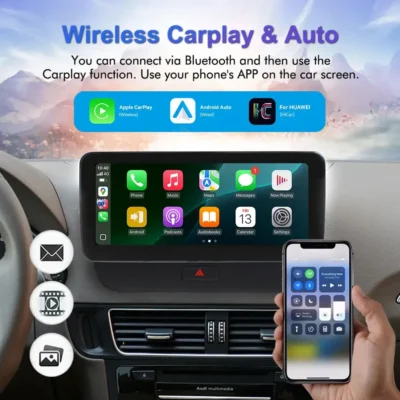 NaviHua Linux System New Upgrade 10.25 Inch Android Auto Head Unit Monitor For Audi Q5 2009 2016 Multimedia Navigation Carplay - immagine 3