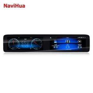 Navihua New Design 12.3inch Android Car Radio & 12.3 Inch Digital Cluster DVD Player GPS Stereo for Benz E Class W213 2017-2019