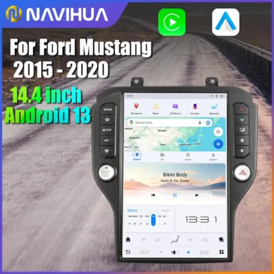 NaviHua 14.4 Inch Tesla Screen For Ford Mustang 2015 2020 Android Auto Headunit Car Radio Multimedia Player Carplay New Upgrade