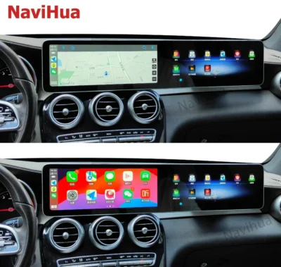 Navihua Dual 12.3" Screen Audio Radio GPS Navigation System For Benz C W205 GLC X253 NTG 5.0 5.5 6.0 2015-2022 Player Multimedia - immagine 4