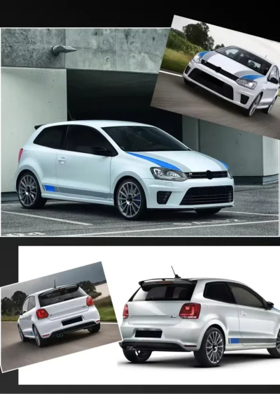 K-SEEK Car Accessories Material Bodykit Body Kit Facelift Upgrade PP for VW Polo WRC 2010-2017 - immagine 4
