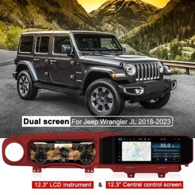 Navihua New Design 12.3" Android Car Radio With Digital Cluster Virtual Cockpit Multimedia System For Jeep Wrangler 2018-2023 - immagine 6