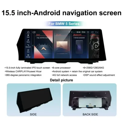 Navihua for BMW 5 Series F10 2010-2017 Car Upgrade 15.5'' Android Car Radio GPS Navigation Multimedia DVD Player Auto Stereo - immagine 6