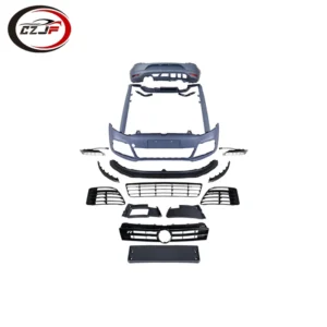 CZJF Car Facelift Body Kit Front Rear Bumper for 2010 2011 2012 2013 2014 2015 2016 VW Polo MK 5 Upgrade to Polo R20