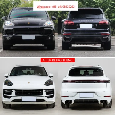 For Porsche Cayenne 2015-2017 Car Modification 2024 SD Body Kit Sport Design Front Bumper Headlights Rear Bumper Taillights - Image 2