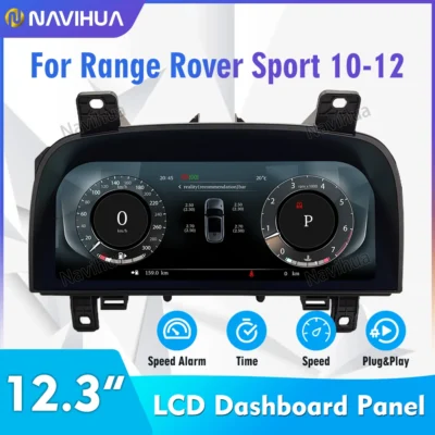 Speedometer For Range Rover Sport 2010 2012 Car Digital Cluster 12.3" LCD Screen Dashboard Auto Virtual Speedometer Instrument - immagine 2