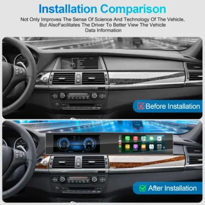 Navihua New Design Dual Screen Android Car Radio Multimedia Carplay Stereo DVD Player for BMW X5 E70 X6 E71 CCC CIC 2007-2013 - immagine 5