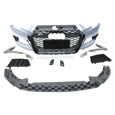 2017 2018 2019 A3 S3 RS3 Front Bumper with Grill For A3 S3 8V5 bodykit facelift RS3 car bodikits bumper 2017 2018 2019 - immagine 3
