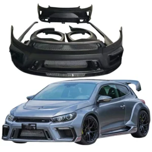 Car Wide Body Kit For Volkswagen Scirocco Upgrade ASP Style Front Bumper Rear Bumper Side Skirts Rear Spoiler Hood Wide Body Kit