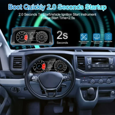 Navihua LCD Instrument Virtual Cockpit Interior Accessories Upgrade Linux System Dashboard For Volkswagen T6 2015-2020 - immagine 5