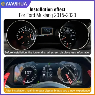 NaviHua 12.3 inch Speedometer Virtual Cockpit Dashboard Car Digital Cluster LCD Dashboard Automotive For Ford Mustang 2015 2020 - immagine 5