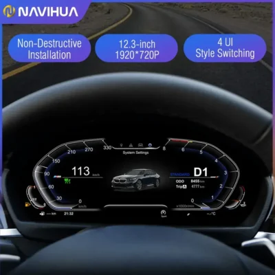 New 12.3 Inch Car LCD Dashboard For BMW 5 Series F10 X5 X6 F15 F16 Digital Cluster Instrument Automotive Virtual Cockpit - immagine 3