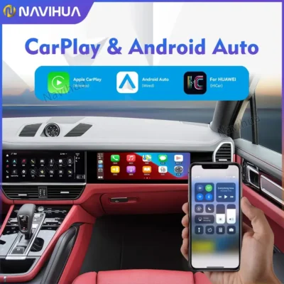 NaviHua 15" For Porsche Cayenne 2018 2023 Auto Headunit Monitor Carplay Passenger Seat Entertainment Car Copilot Android Screen - immagine 3