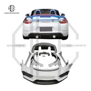 High Quality Car Body kit For Porsche Cayman boxster 981 2012-2016 To GT4 style Front rear Bumper rear diffuser with exhaust