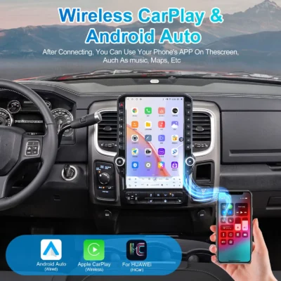 Navihua New Design 14.5 Inch Vertical Screen Android Car Radio GPS Navigation Multimedia Auto Stereo for Dodge Ram 2013-2018 - immagine 5