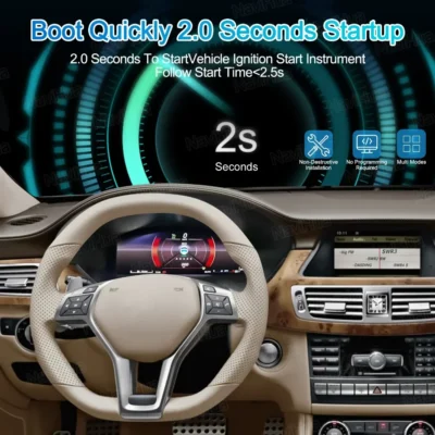 NaviHua New Design 12.3 Inch LCD Dashboard Car Digital Cluster Linux System Auto Meter for Mercedes Benz CLS Class 2012 2017 - immagine 4