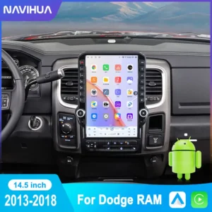 Navihua New Design 14.5 Inch Vertical Screen Android Car Radio GPS Navigation Multimedia Auto Stereo for Dodge Ram 2013-2018