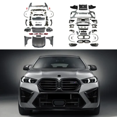 X6 E71 Upgrade to G06 LCI X6M Style Body Kit Bumper Head Lights Fender Exhaust 2009-2014 X6 E71 Old to New Facelift Car Parts - immagine 4