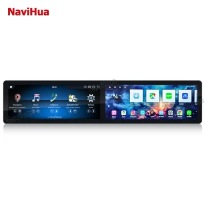 Navihua New Arrival Dual Screen Android Car Radio GPS Navigation Multimedia Carplay Stereo for Benz C Class W205 GLC 2014-2019