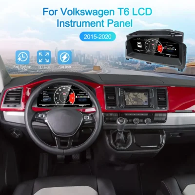 Navihua LCD Instrument Virtual Cockpit Interior Accessories Upgrade Linux System Dashboard For Volkswagen T6 2015-2020 - immagine 4
