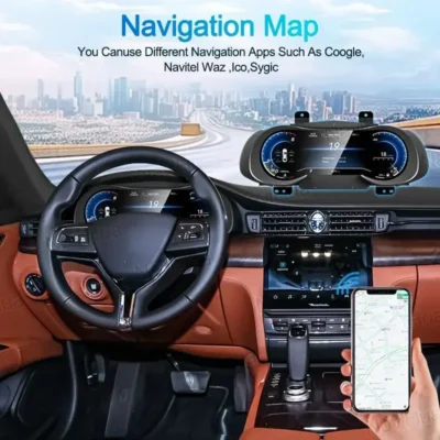 Navihua New upgrade Instrument Panel Speed Meter cockpit Car Radio Player Dashboard For Maserati Quattroporte 2013-2020 - immagine 3