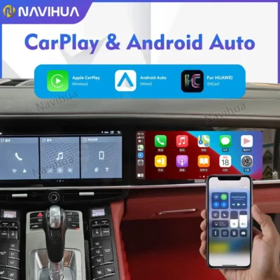 NaviHua Dual Screen Android 13 128GB Accessories upgrade Interior kit Car Radio Video For Porsche Panamera 2010-2016 - immagine 4