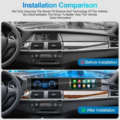 Navihua New Design Dual Screen Android Car Radio Multimedia Carplay Stereo DVD Player for BMW X5 E70 X6 E71 CCC CIC 2007-2013 - Image 5