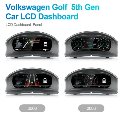 10.25 Inch LCD Dashboard For VW Volkswagen Golf 5 2006 Car Digital Cluster Auto Speedometer Virtual Cockpit Monitor New Upgrade - immagine 2