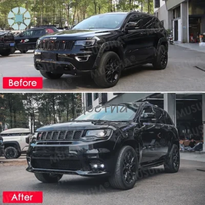 MUSUHA Srt8 Body Kit for Jeep Grand Cherokee Srt8 Body Kit With Hood 2017 2018 2019 2020 Car Accessories Without Headlights - immagine 2