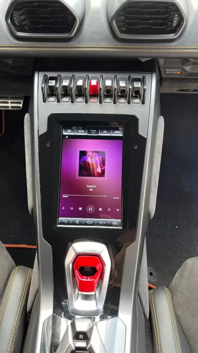 12.3" Vertical Screen Android Car Radio Audio For Lamborghini Huracan 640 580 2014 2018 Auto Headunit Monitor Carplay Upgrade