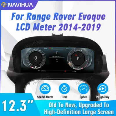 Navihua New Design Digital Cluster Auto Meter Linux System LCD Dashboard Speedometer for Range Rover Evoque 2014-2019 Cars
