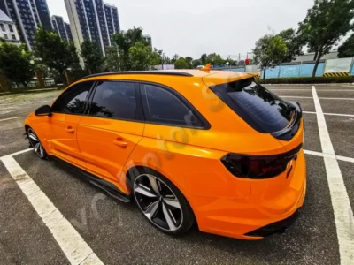 Car Accessories CF Carbon Fiber Avant RS01R Body Kit Fit For 2018-2020 RS4 B9 Body Kit Include Front Lip Canards Side Skirt Wing - immagine 5