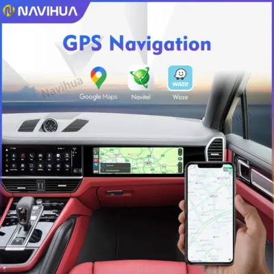 NaviHua 15" For Porsche Cayenne 2018 2023 Auto Headunit Monitor Carplay Passenger Seat Entertainment Car Copilot Android Screen - immagine 4
