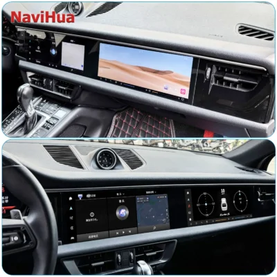NaviHua For Porsche Macan 2018 2024 Dual Screen New Design Android Car Radio Copilot Entertainment Passenger Carplay Navigation - immagine 3