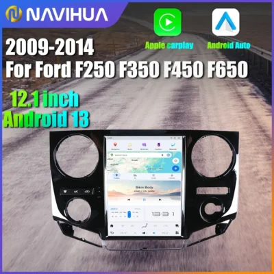 NaviHua New For Ford F250 F350 F450 F650 2009 2014 Auto Headunit Monitor Android Carplay Navigation Stereo Radio Touch Screen - immagine 3