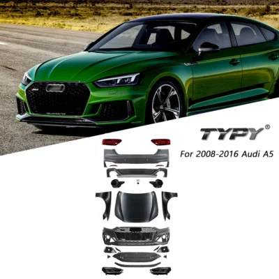 TYPY RS5 body kits For Audi 2008-2016 A5 upgrade to 2020+ RS5 front car bumper car grill hood headlights