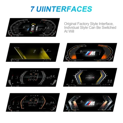 Navihua 12.3' Multifunction LCD Digital Cluster Instrument Panel Speedometer with Carplay for BMW X5 E70 X6 E71 - immagine 5