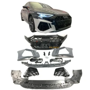Front Bumper With Grill For Audi A3 Facelift RS3 Type car Bumper BodyKit A3 2020 2021 2022
