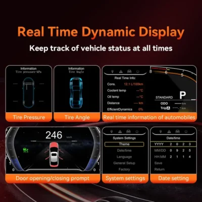New 12.3 Inch Car LCD Dashboard For BMW 5 Series F10 X5 X6 F15 F16 Digital Cluster Instrument Automotive Virtual Cockpit - immagine 6