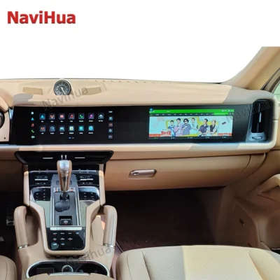 Navihua For Porsche Cayenne 2010-2017 modified 2024 New Central Control Dual Screen Navigation Interior Upgrade 12.3 inch