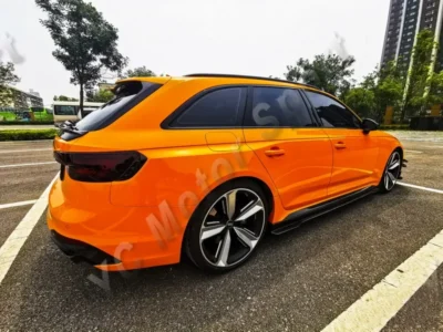 Car Accessories CF Carbon Fiber Avant RS01R Body Kit Fit For 2018-2020 RS4 B9 Body Kit Include Front Lip Canards Side Skirt Wing - immagine 6