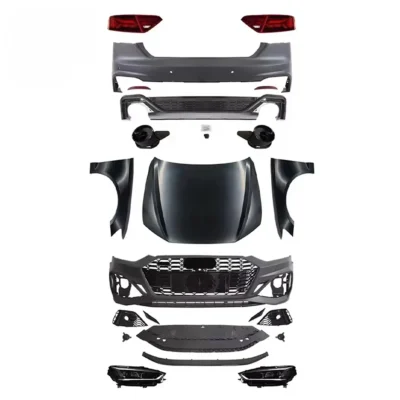 TYPY RS5 body kits For Audi 2008-2016 A5 upgrade to 2020+ RS5 front car bumper car grill hood headlights - immagine 6