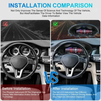 NaviHua New Design 12.3 Inch LCD Dashboard Car Digital Cluster Linux System Auto Meter for Mercedes Benz CLS Class 2012 2017 - immagine 5